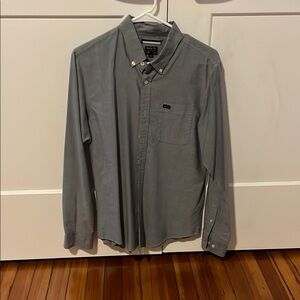RVCA Men's Gray Slimfit Button-Down Shirt